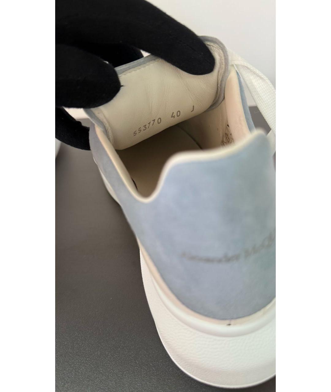 ALEXANDER MCQUEEN Белые кожаные кеды, фото 9