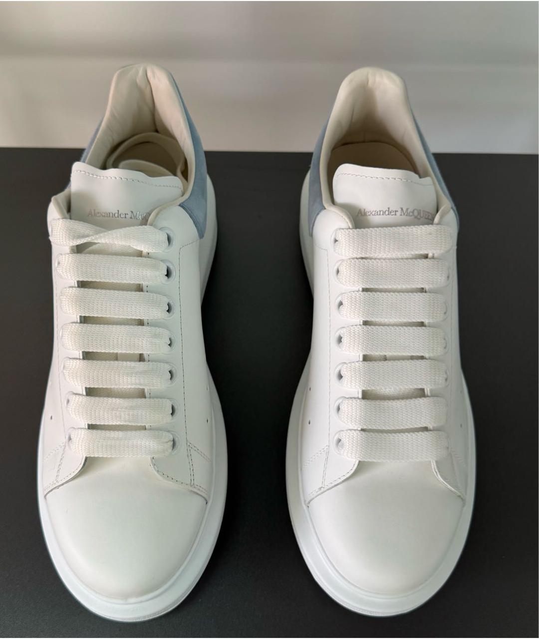 ALEXANDER MCQUEEN Белые кожаные кеды, фото 3