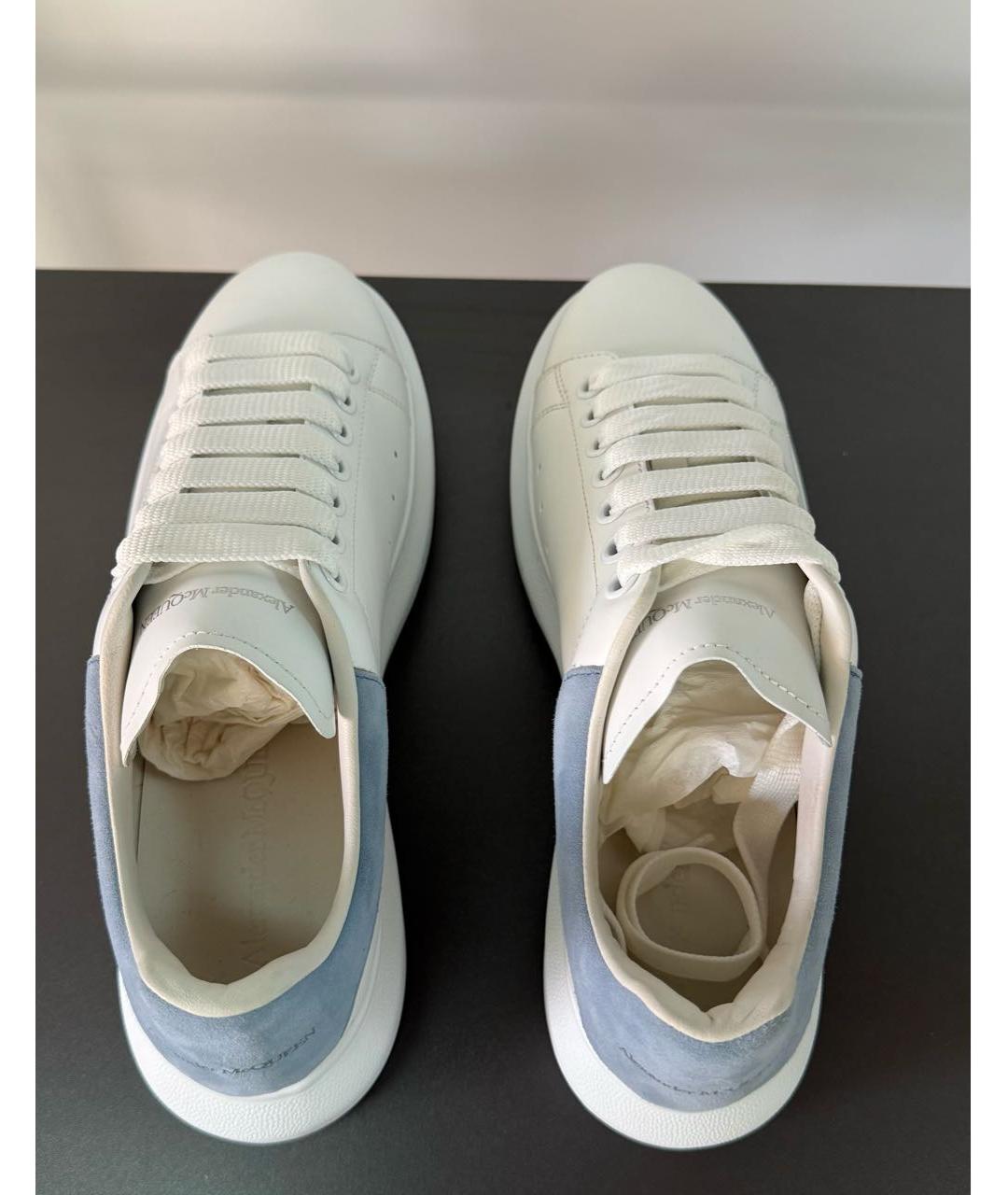 ALEXANDER MCQUEEN Белые кожаные кеды, фото 4