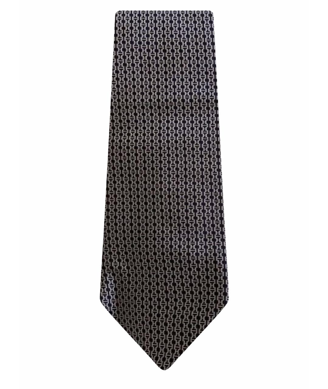 HERMES Синий шелковый галстук, фото 1