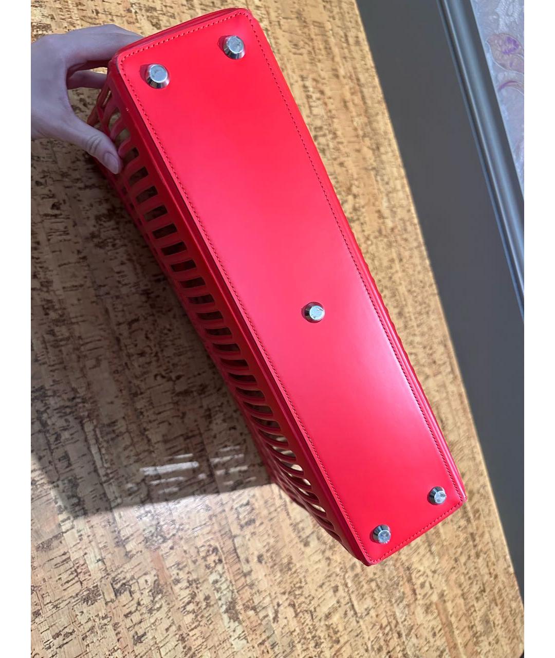 BALENCIAGA Красная кожаная сумка тоут, фото 6