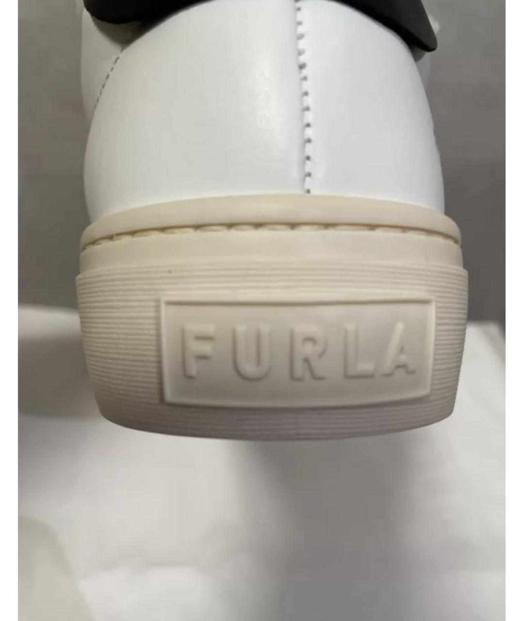 FURLA Белые кожаные кеды, фото 4