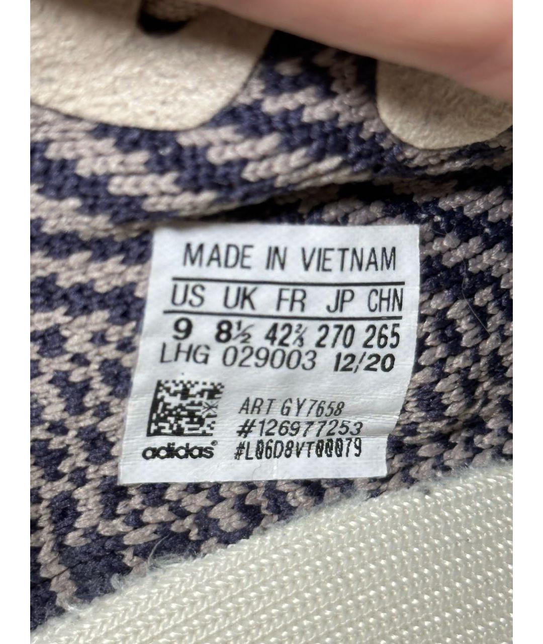 ADIDAS YEEZY Бежевые синтетические низкие кроссовки / кеды, фото 8