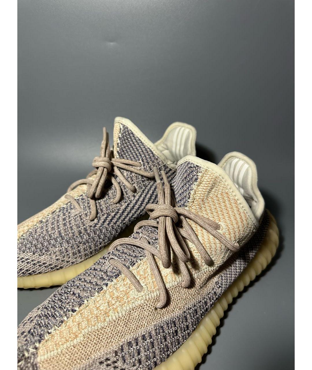 ADIDAS YEEZY Бежевые синтетические низкие кроссовки / кеды, фото 6