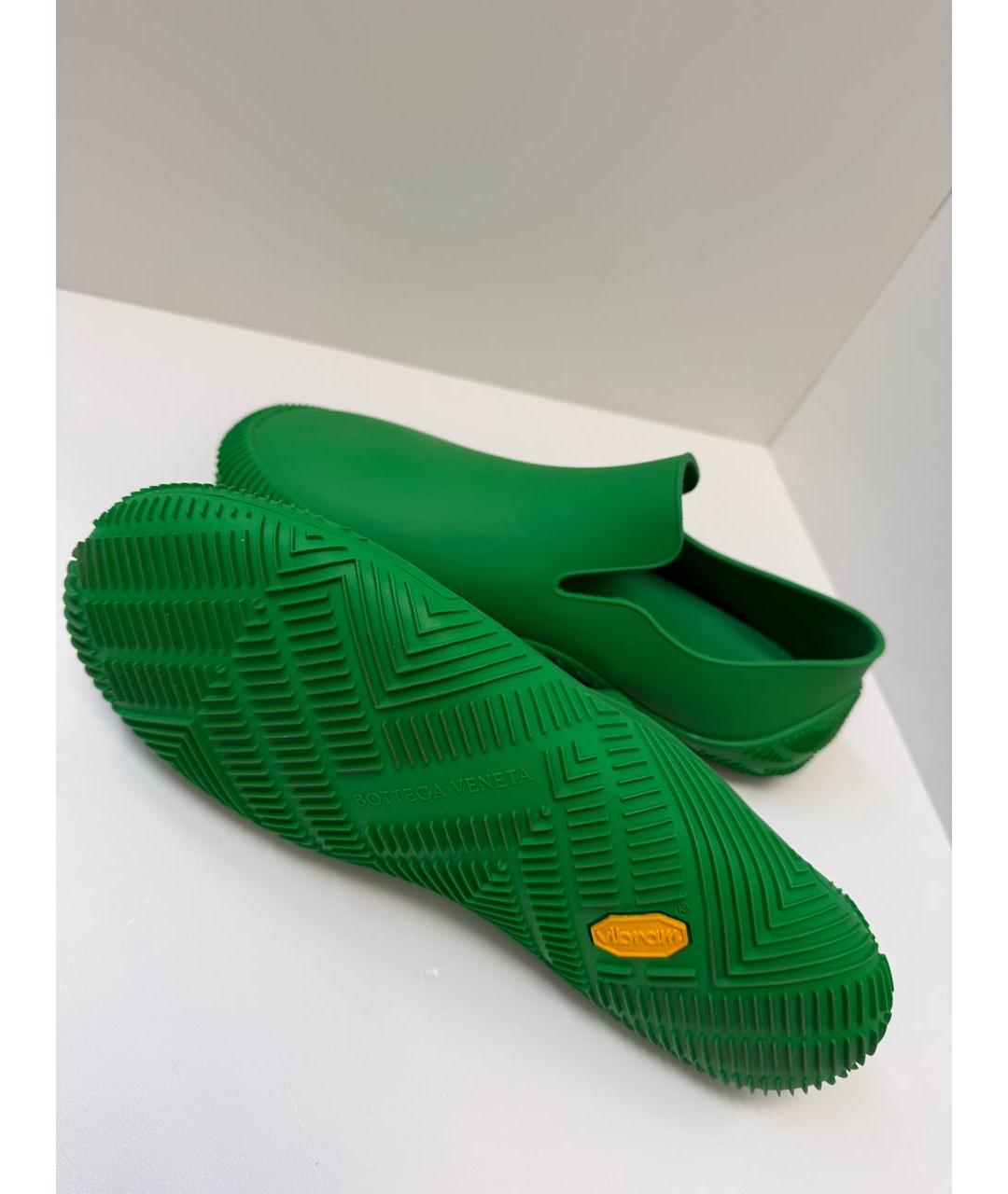 BOTTEGA VENETA Зеленые резиновые кеды, фото 3
