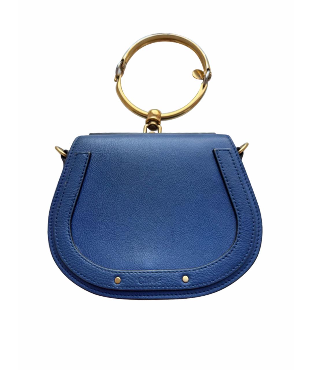 CHLOE Синяя кожаная сумка через плечо, фото 1