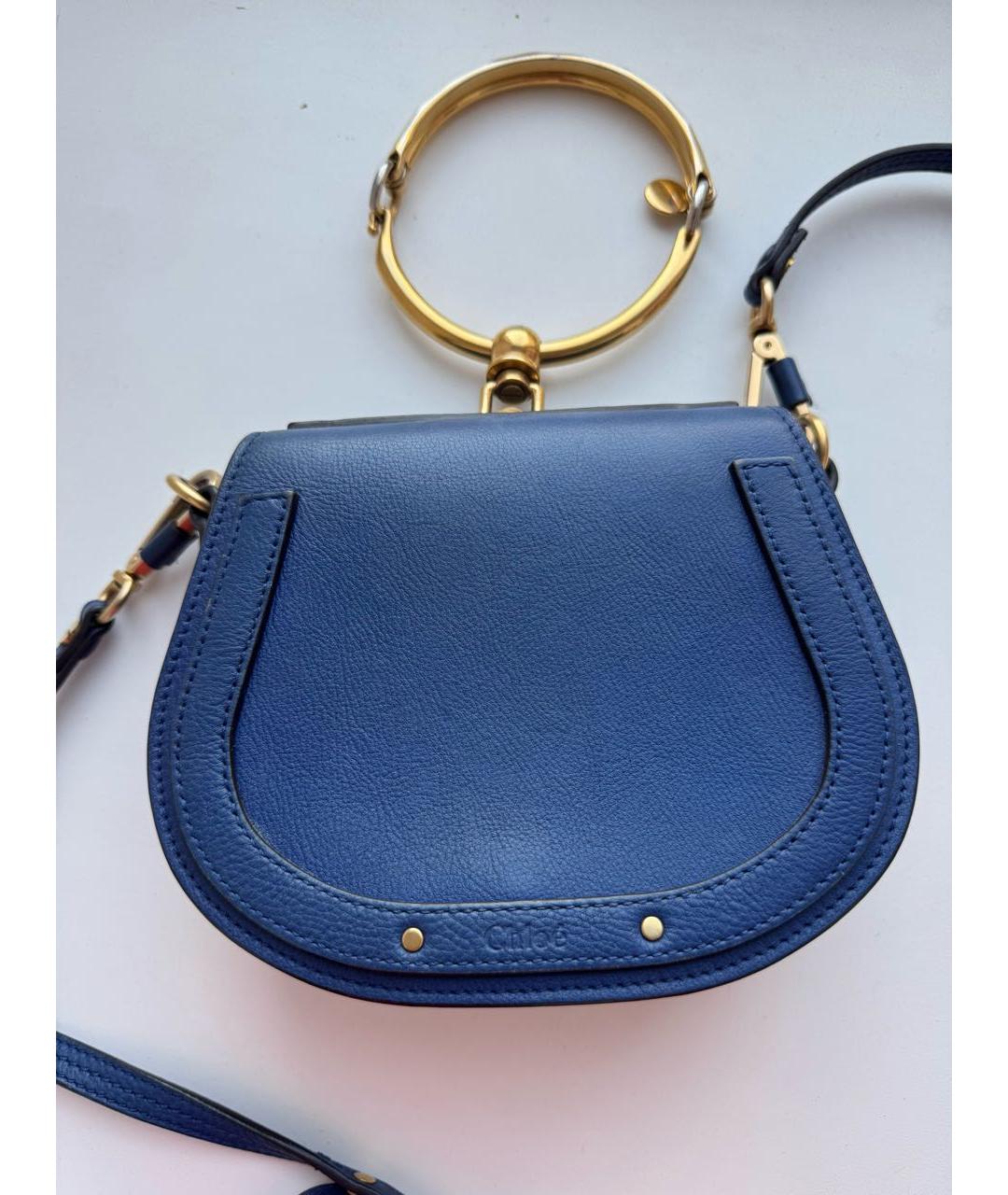 CHLOE Синяя кожаная сумка через плечо, фото 8