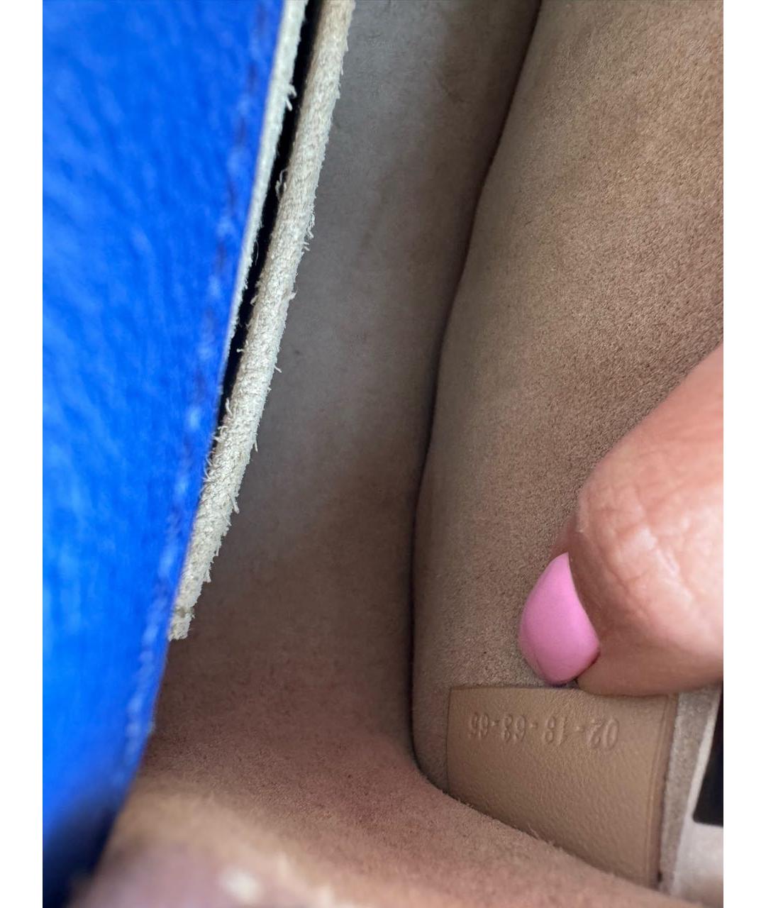 CHLOE Синяя кожаная сумка через плечо, фото 4