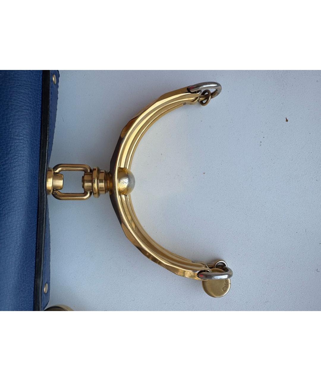 CHLOE Синяя кожаная сумка через плечо, фото 6