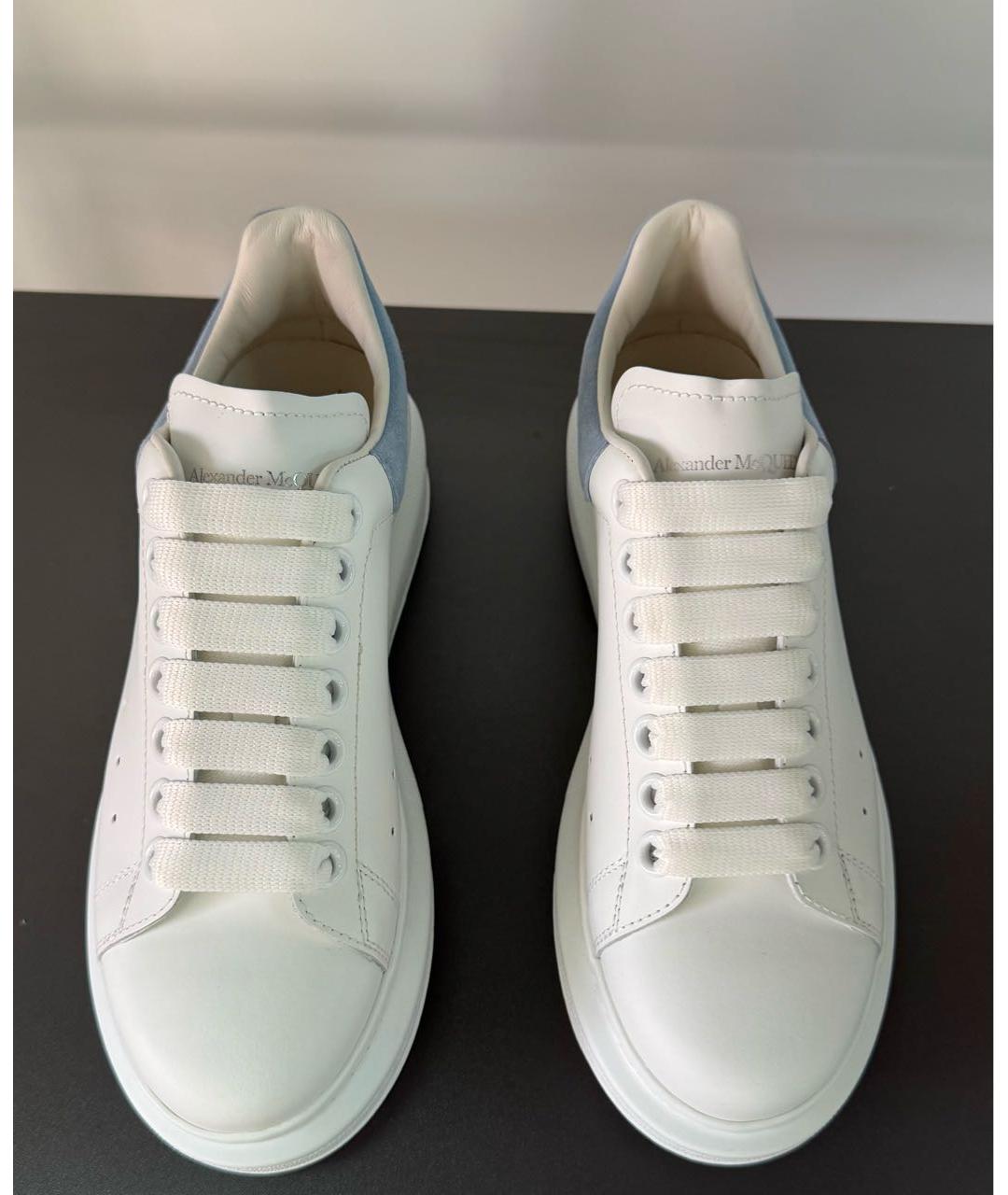 ALEXANDER MCQUEEN Белые кожаные кеды, фото 3