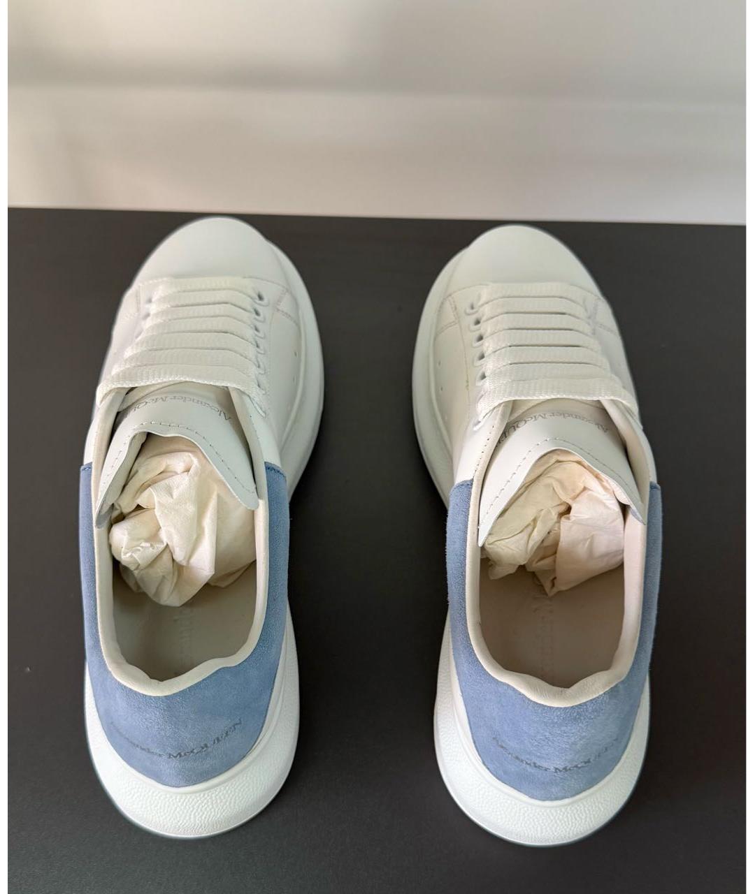 ALEXANDER MCQUEEN Белые кожаные кеды, фото 4