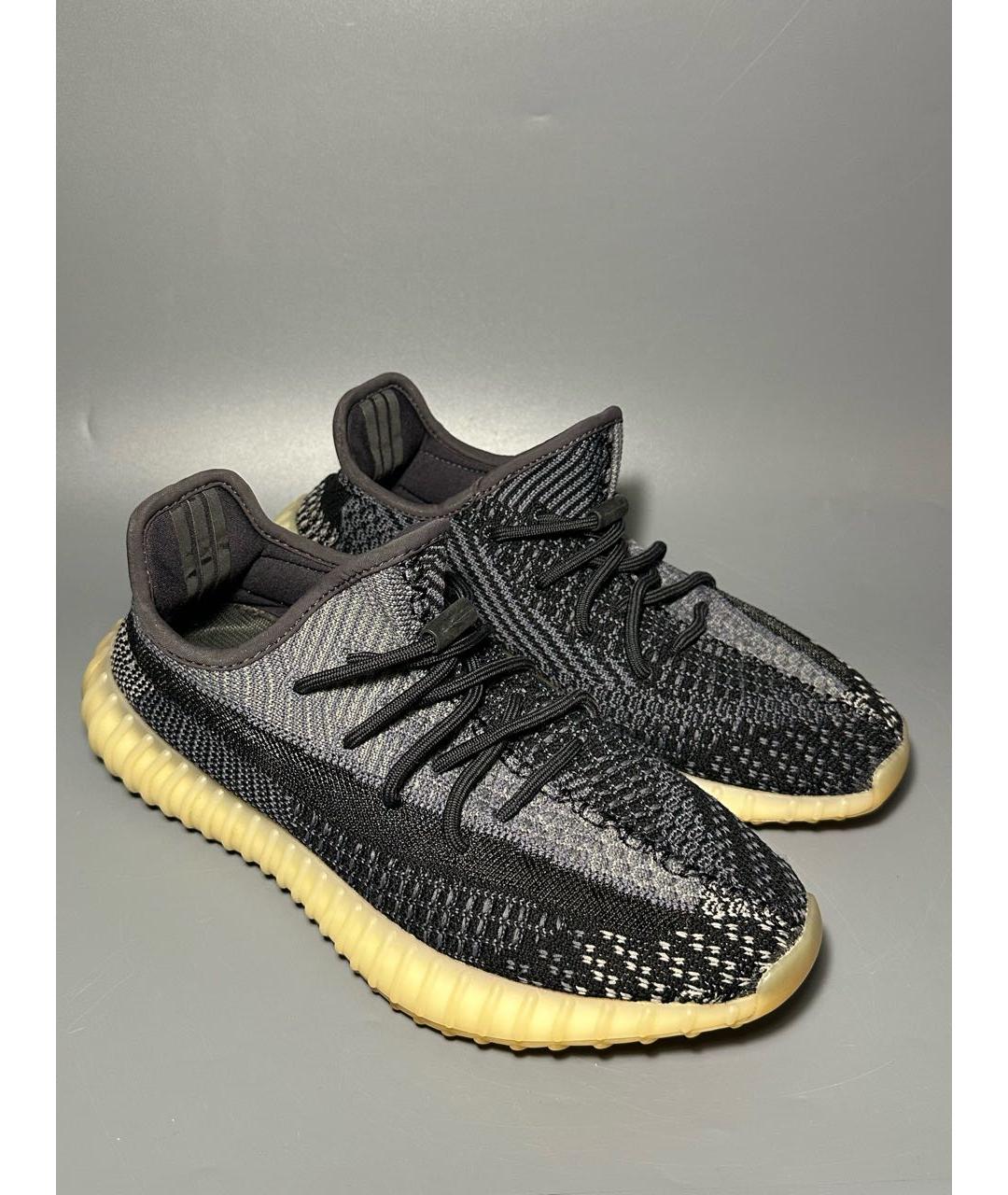 ADIDAS YEEZY Черные синтетические низкие кроссовки / кеды, фото 4