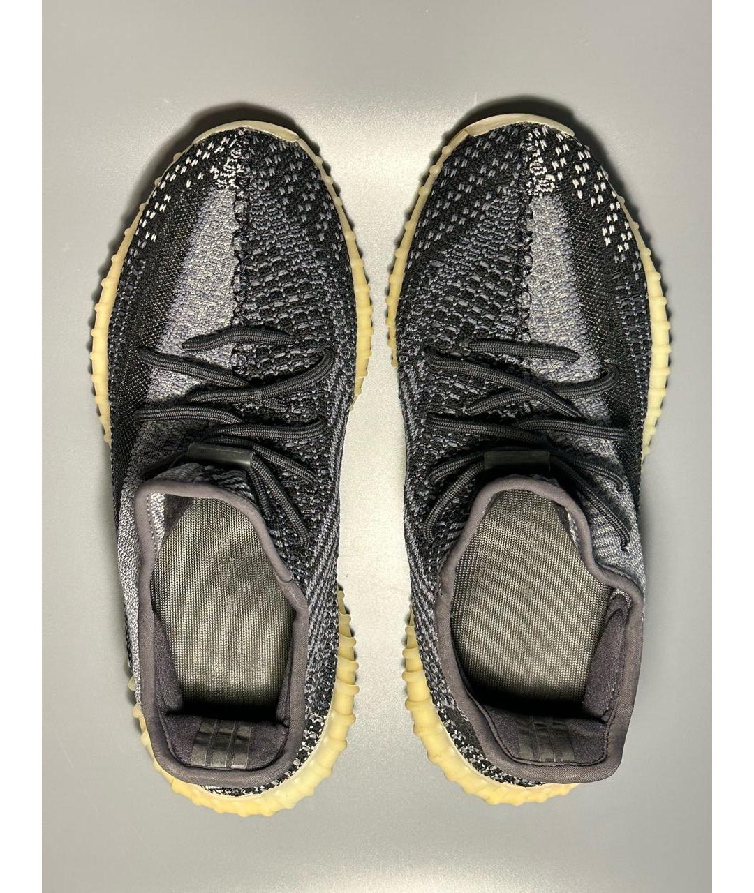 ADIDAS YEEZY Черные синтетические низкие кроссовки / кеды, фото 3