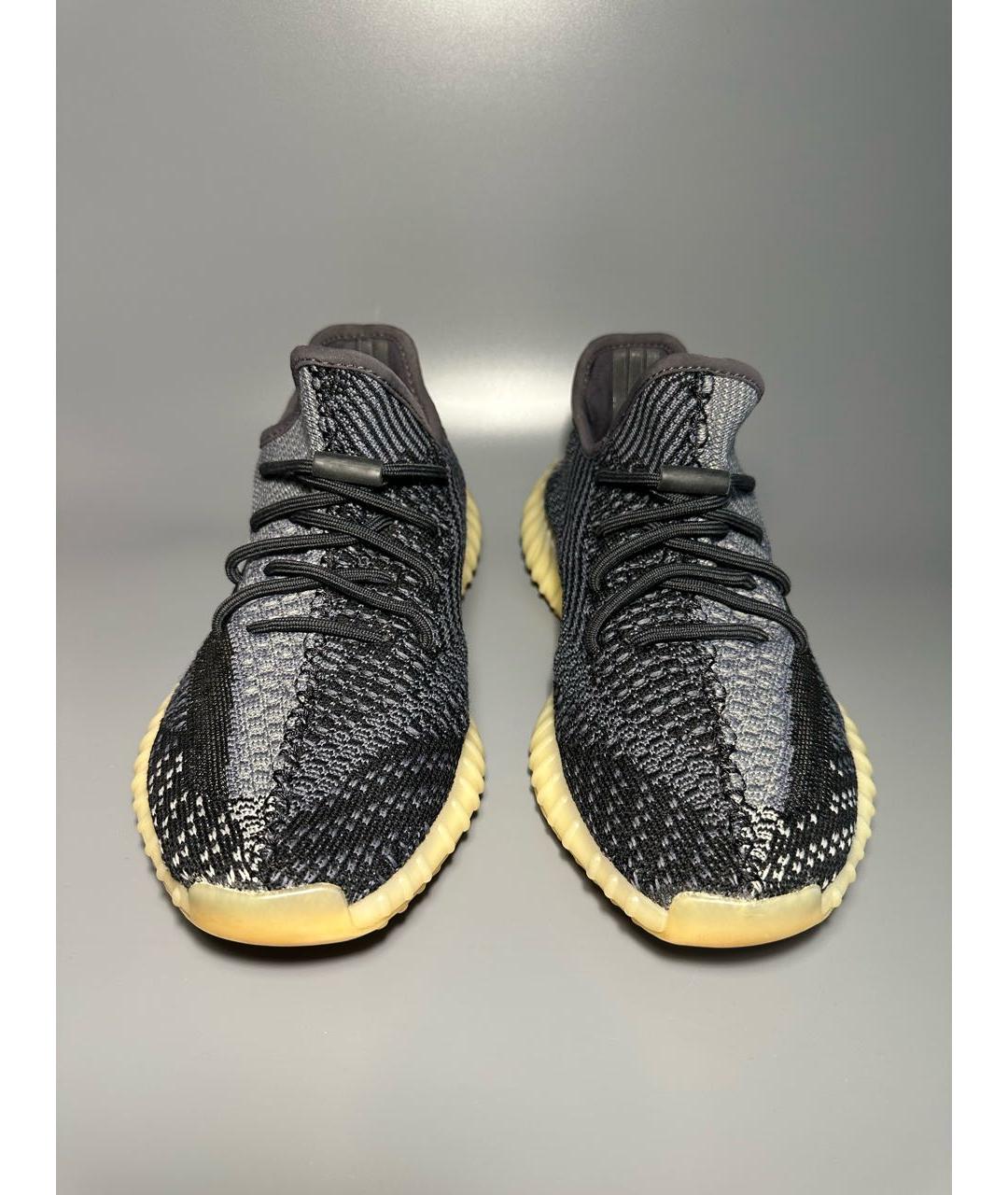 ADIDAS YEEZY Черные синтетические низкие кроссовки / кеды, фото 2