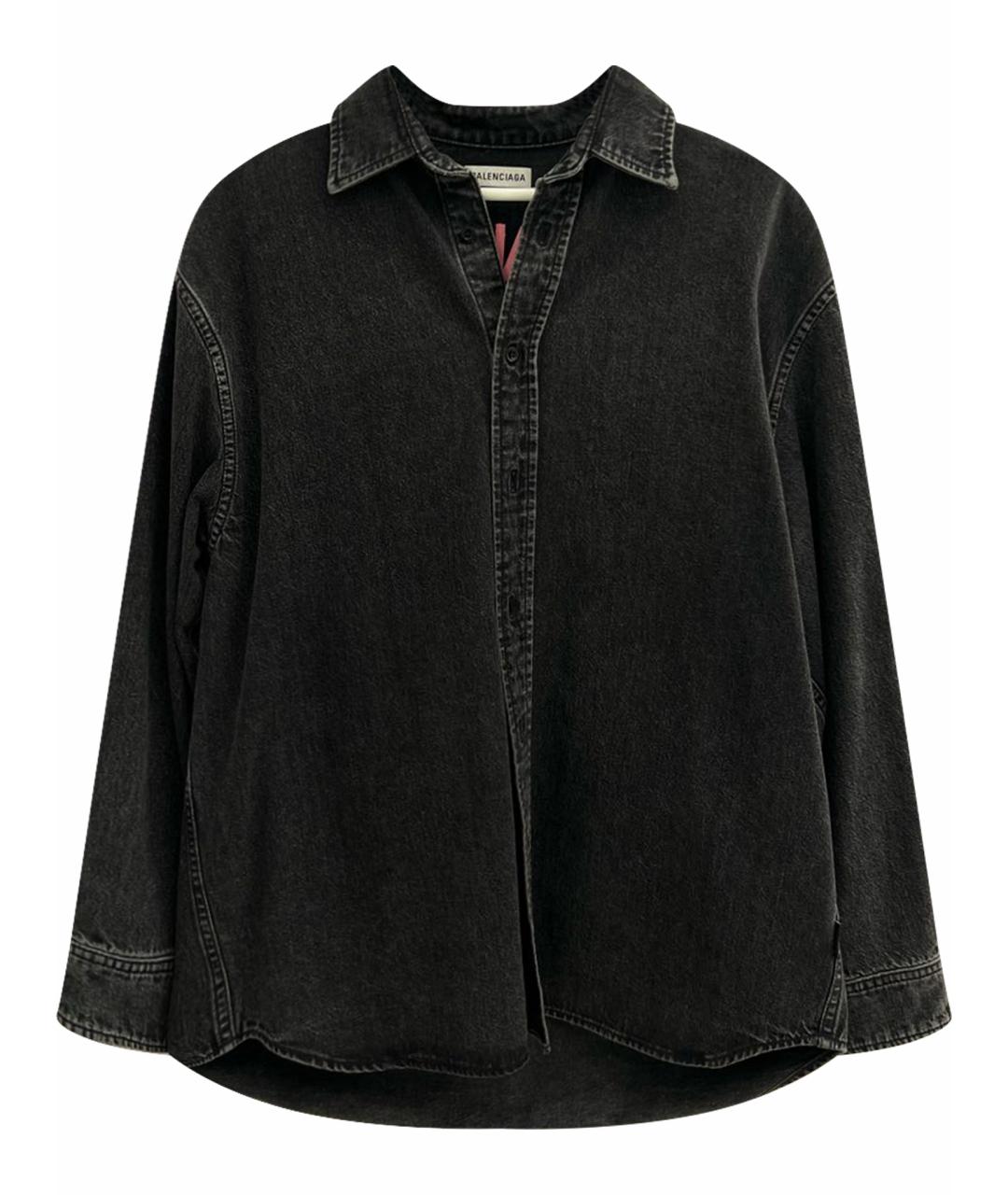 BALENCIAGA Серая деним рубашка, фото 1