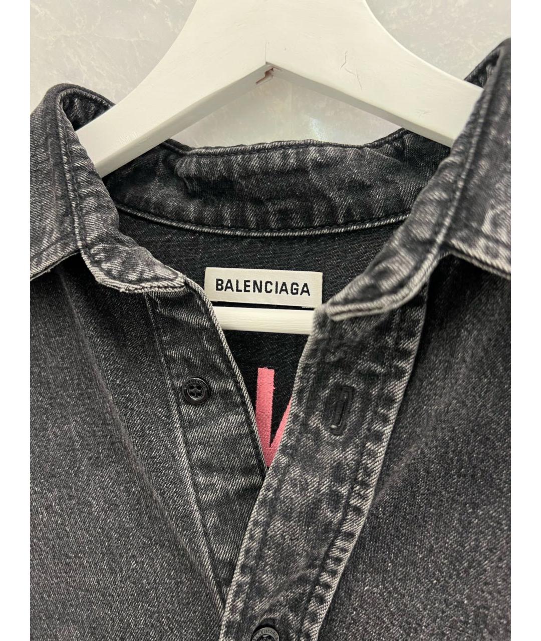 BALENCIAGA Серая деним рубашка, фото 3