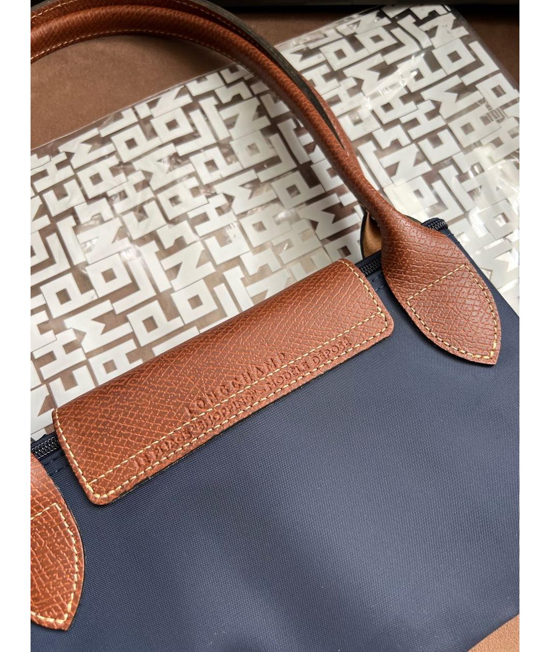 LONGCHAMP Темно-синяя сумка тоут, фото 6