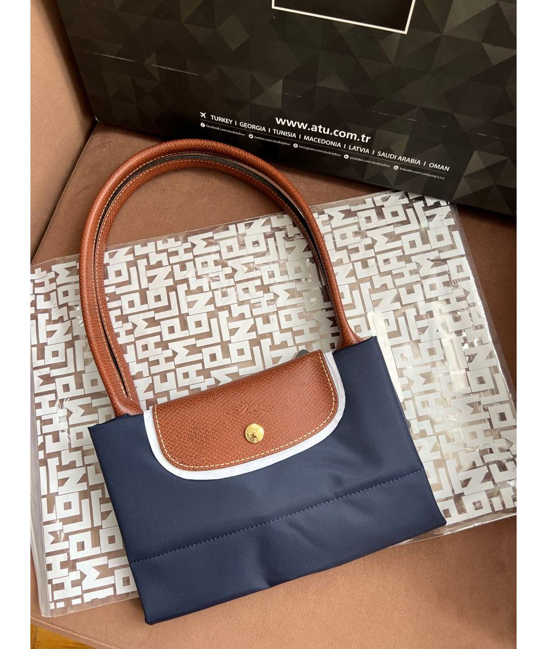 LONGCHAMP Темно-синяя сумка тоут, фото 5