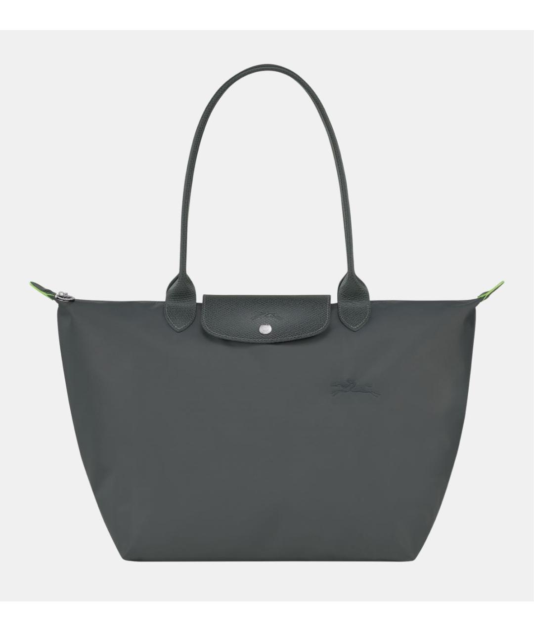 LONGCHAMP Серая кожаная сумка тоут, фото 9