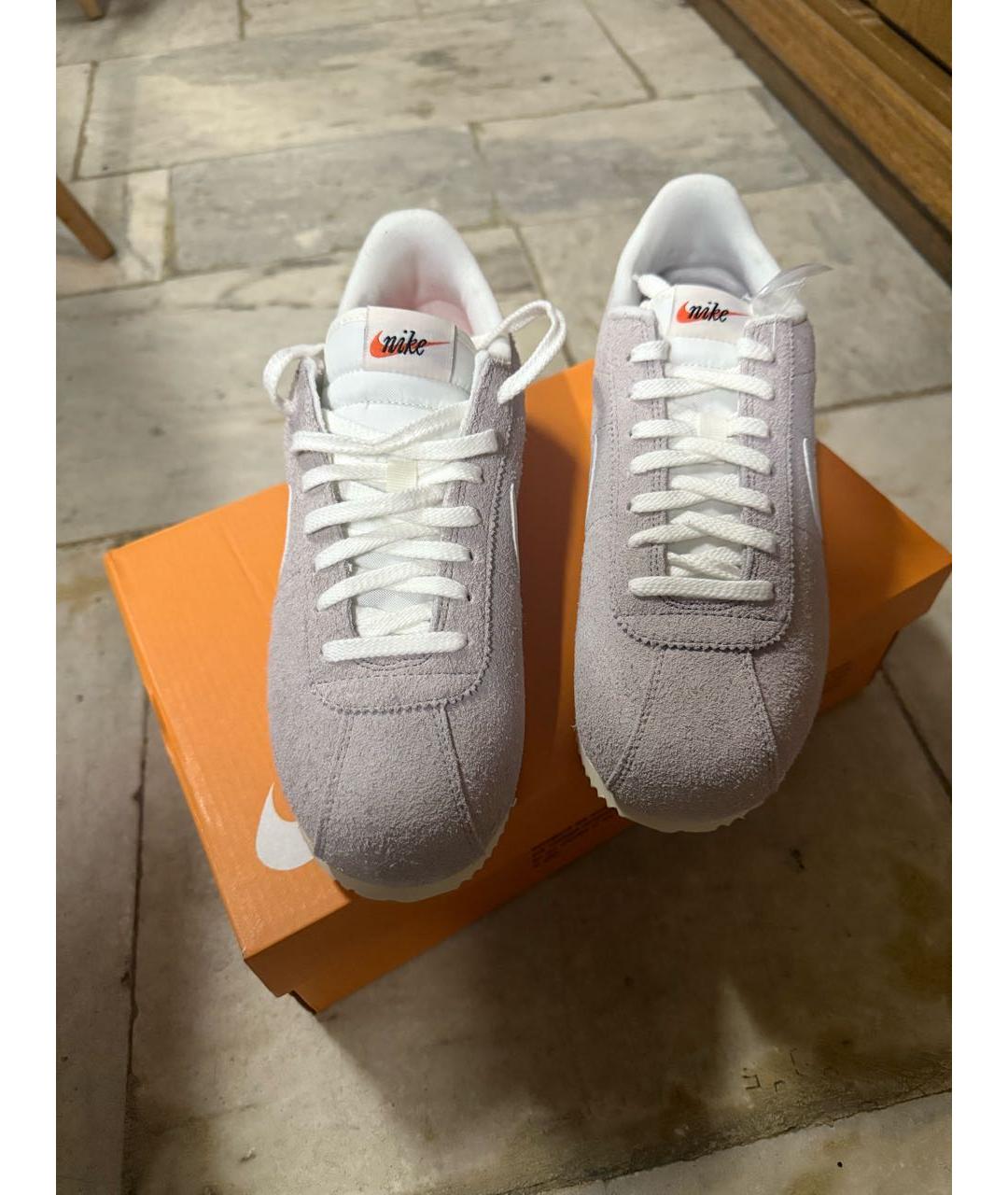 NIKE Серые замшевые низкие кроссовки / кеды, фото 6