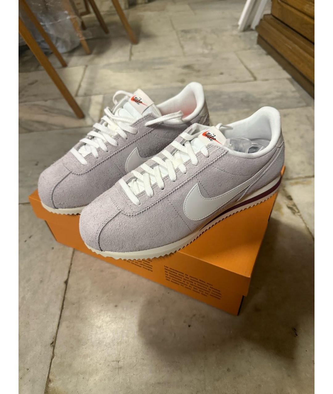 NIKE Серые замшевые низкие кроссовки / кеды, фото 5