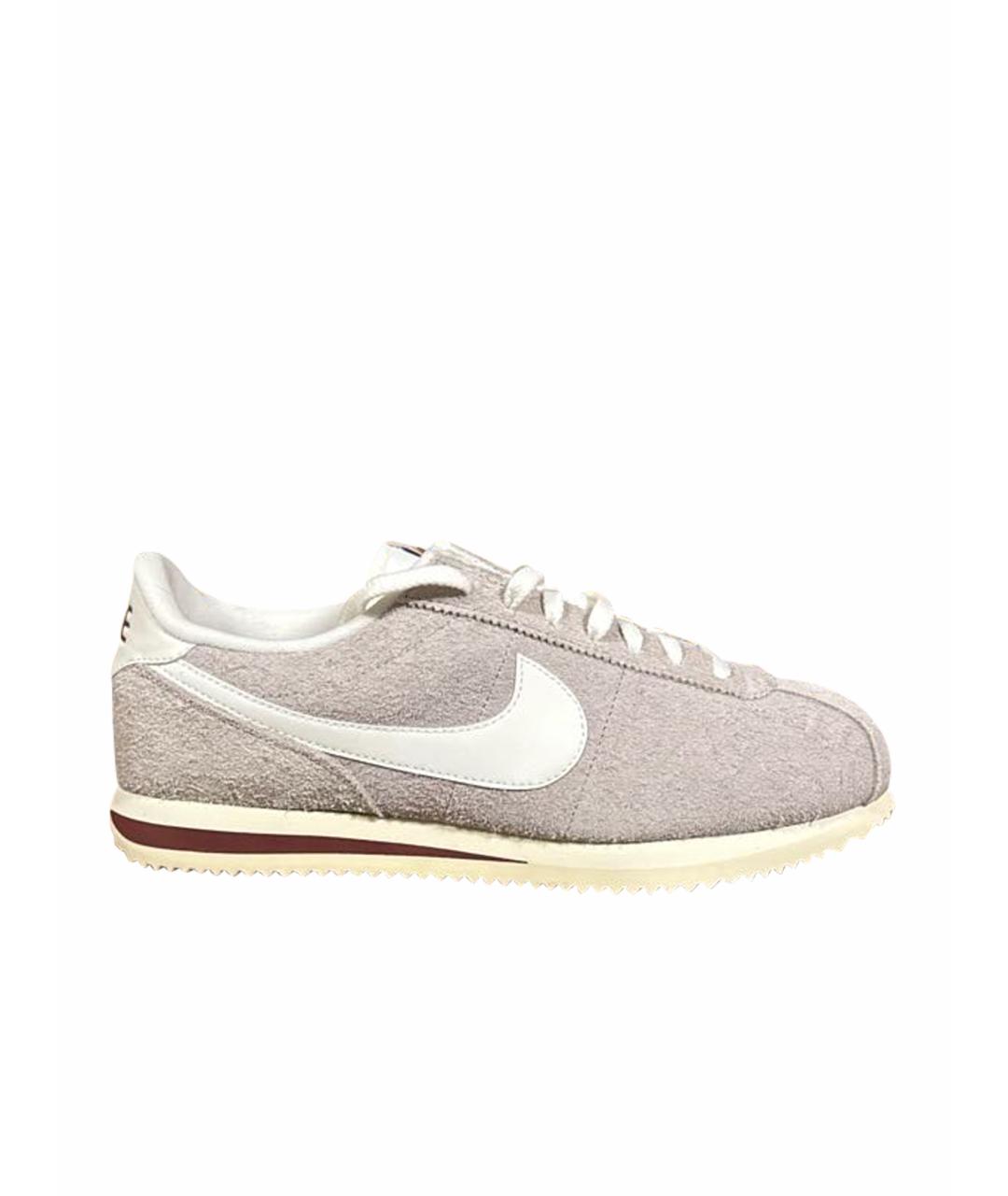 NIKE Серые замшевые низкие кроссовки / кеды, фото 1