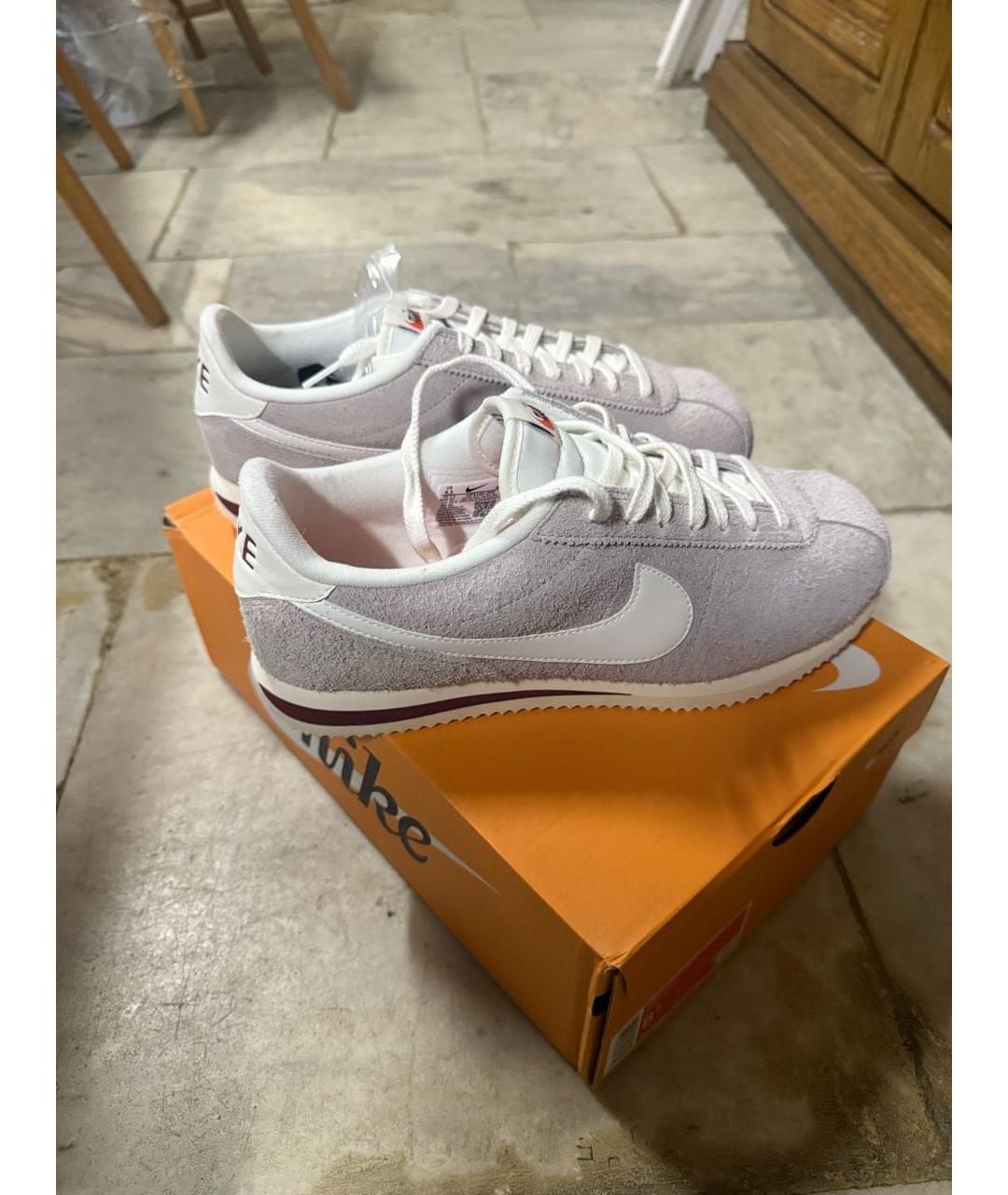NIKE Серые замшевые низкие кроссовки / кеды, фото 7