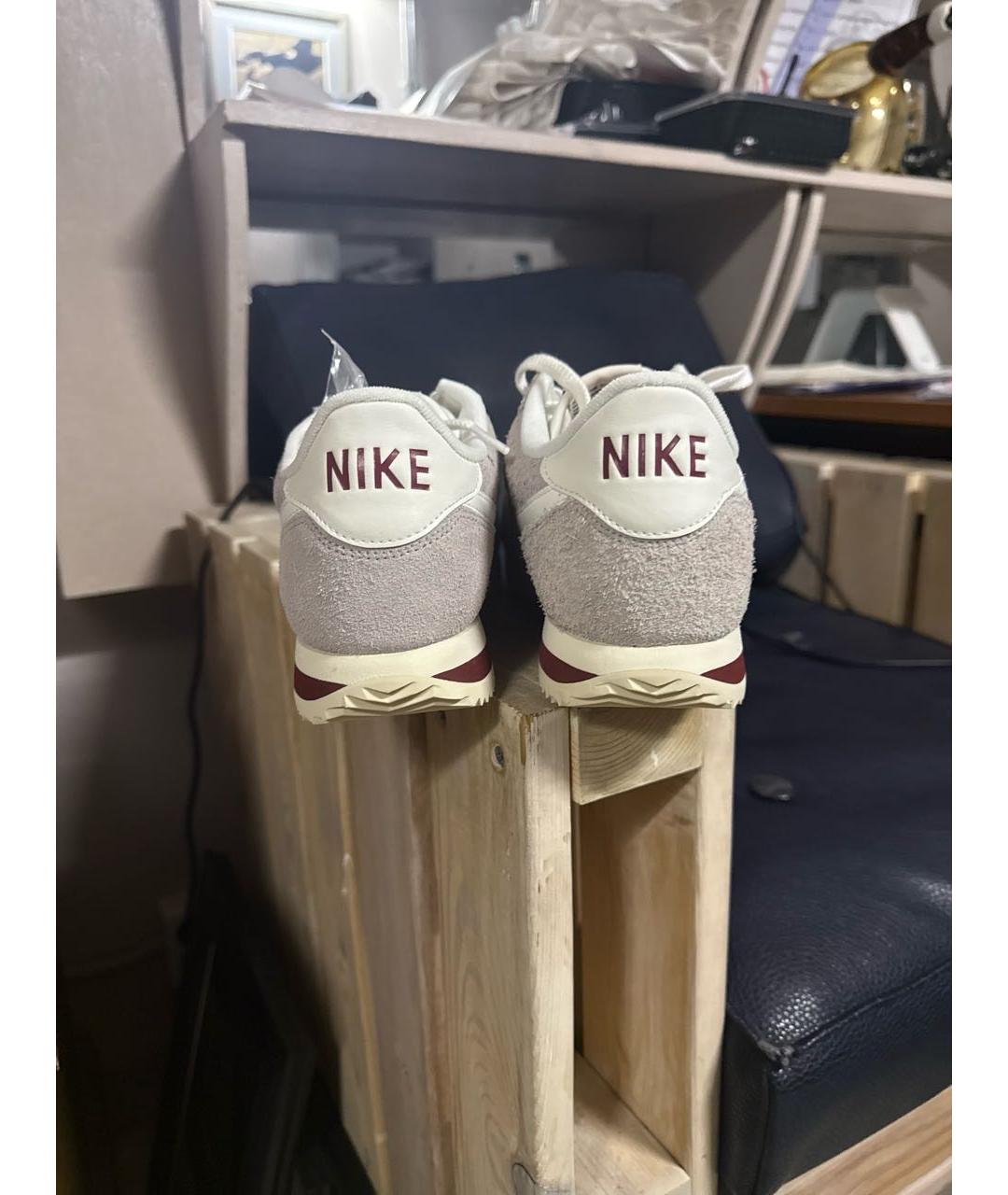 NIKE Серые замшевые низкие кроссовки / кеды, фото 4