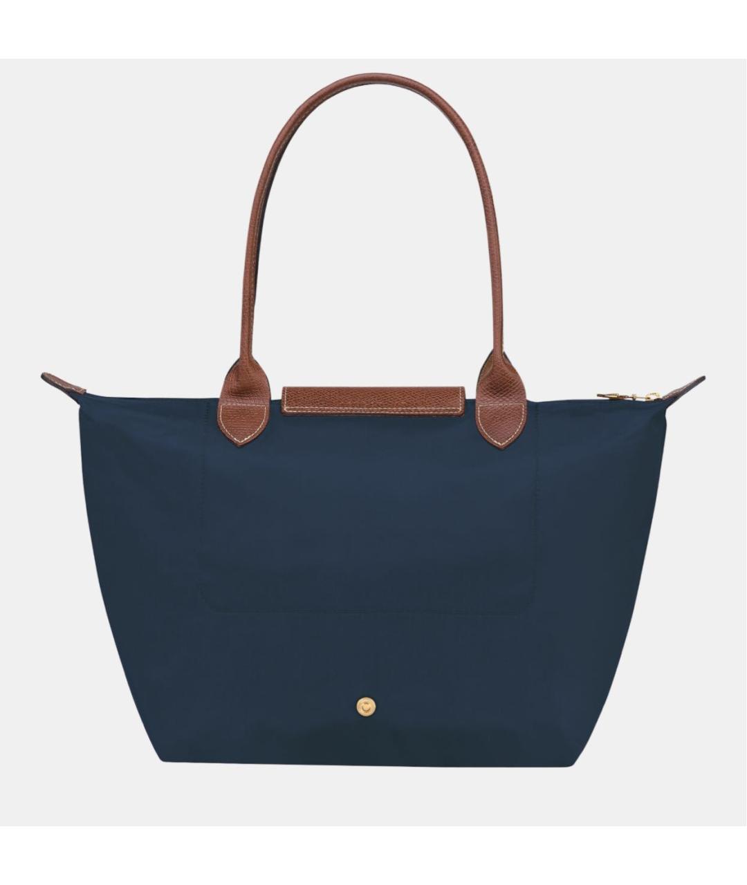 LONGCHAMP Темно-синяя кожаная сумка тоут, фото 3