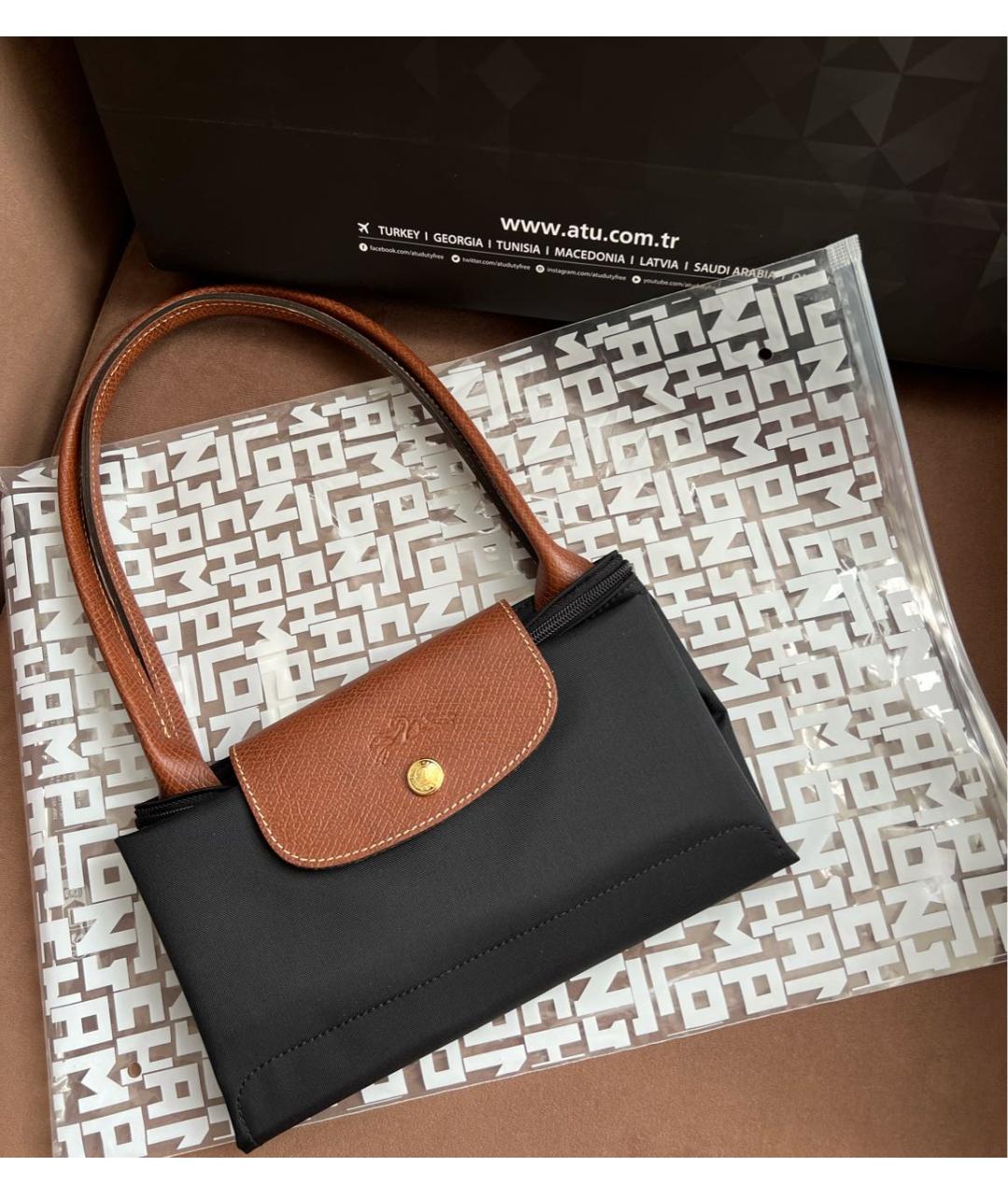 LONGCHAMP Черная сумка тоут, фото 5