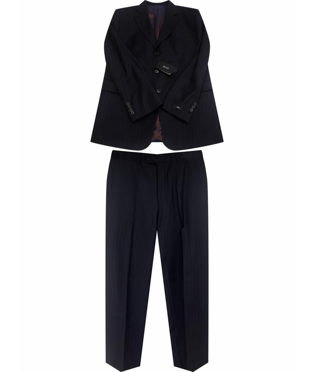 HUGO BOSS Темно-синий классический костюм, фото 1