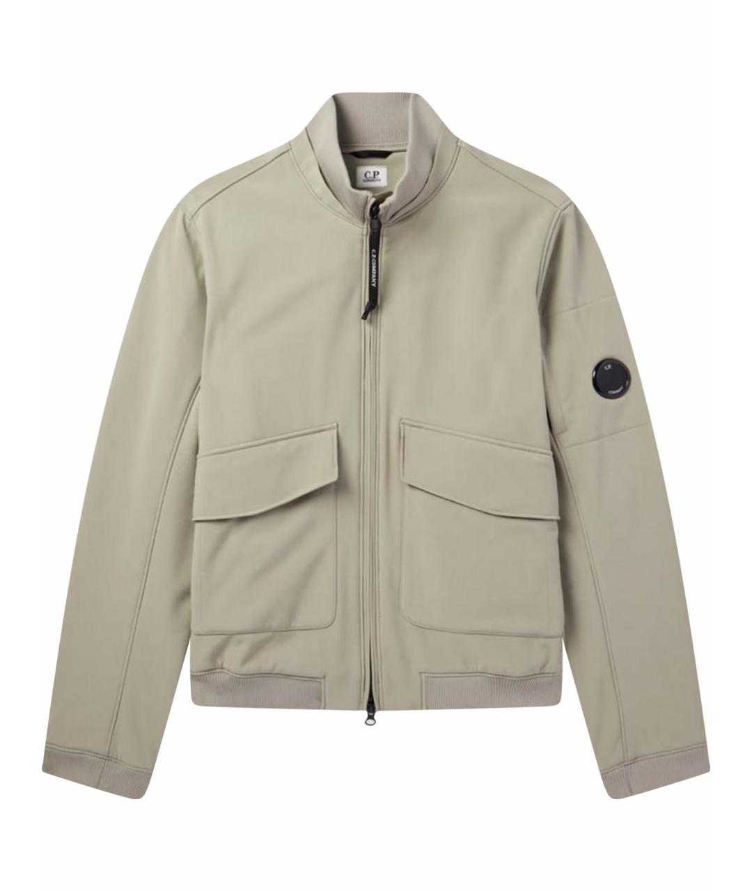 CP COMPANY Бежевая синтетическая куртка, фото 1