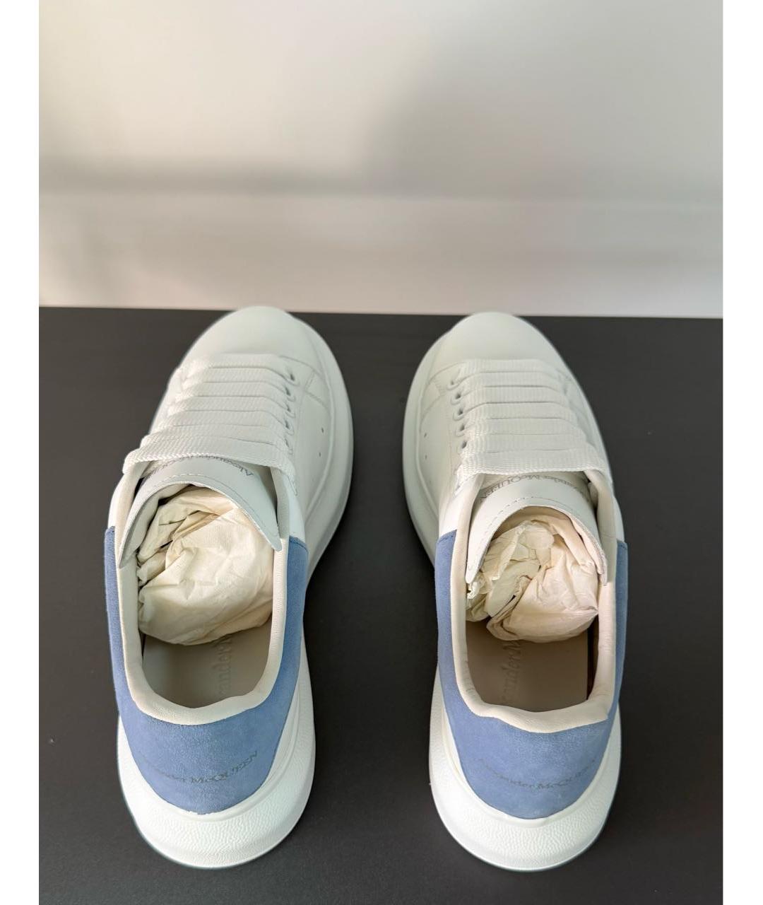 ALEXANDER MCQUEEN Белые кожаные кеды, фото 4