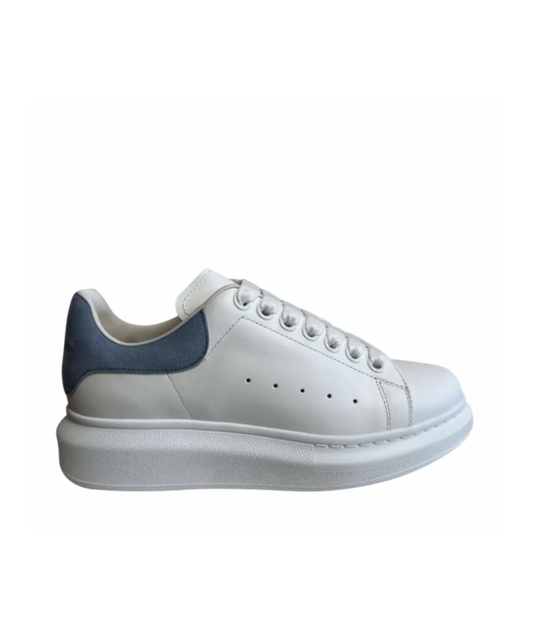 ALEXANDER MCQUEEN Белые кожаные кеды, фото 1