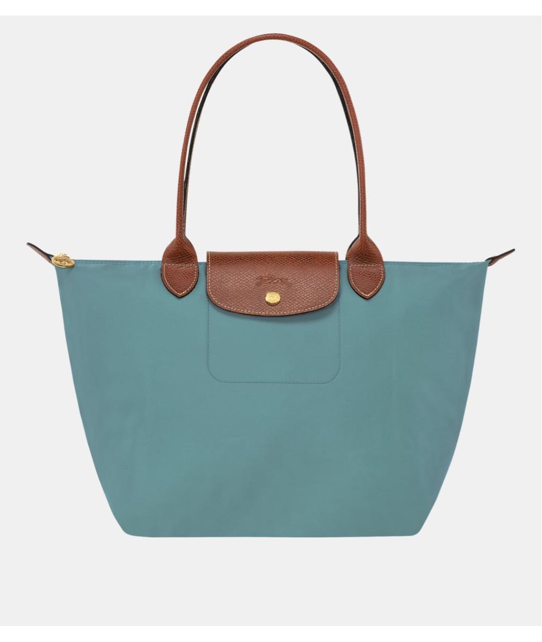 LONGCHAMP Голубая кожаная сумка тоут, фото 8