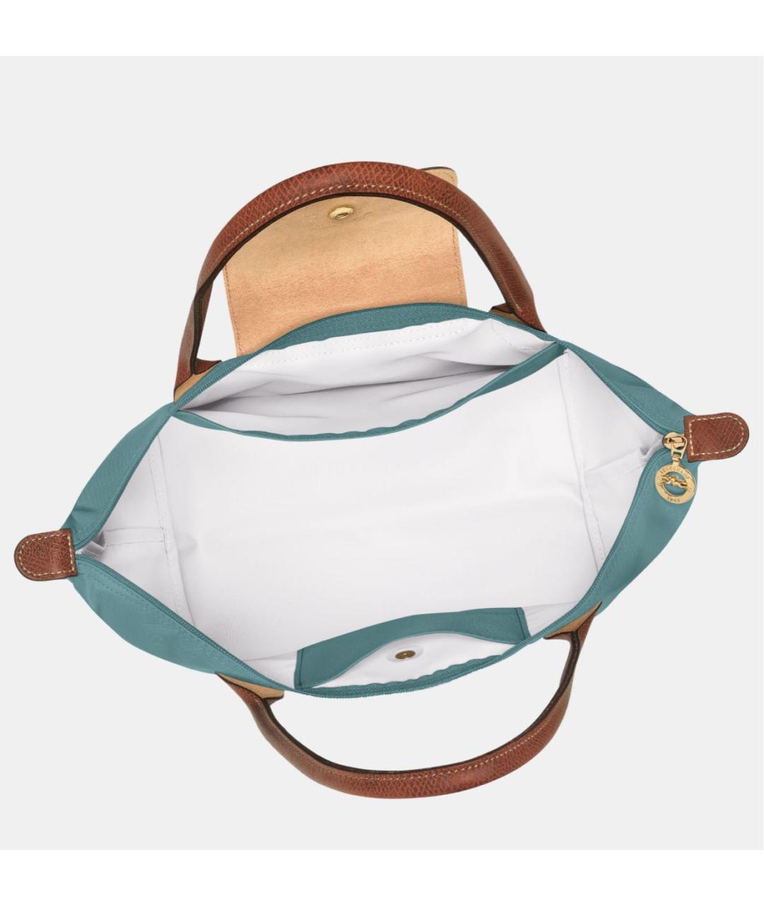 LONGCHAMP Голубая кожаная сумка тоут, фото 4