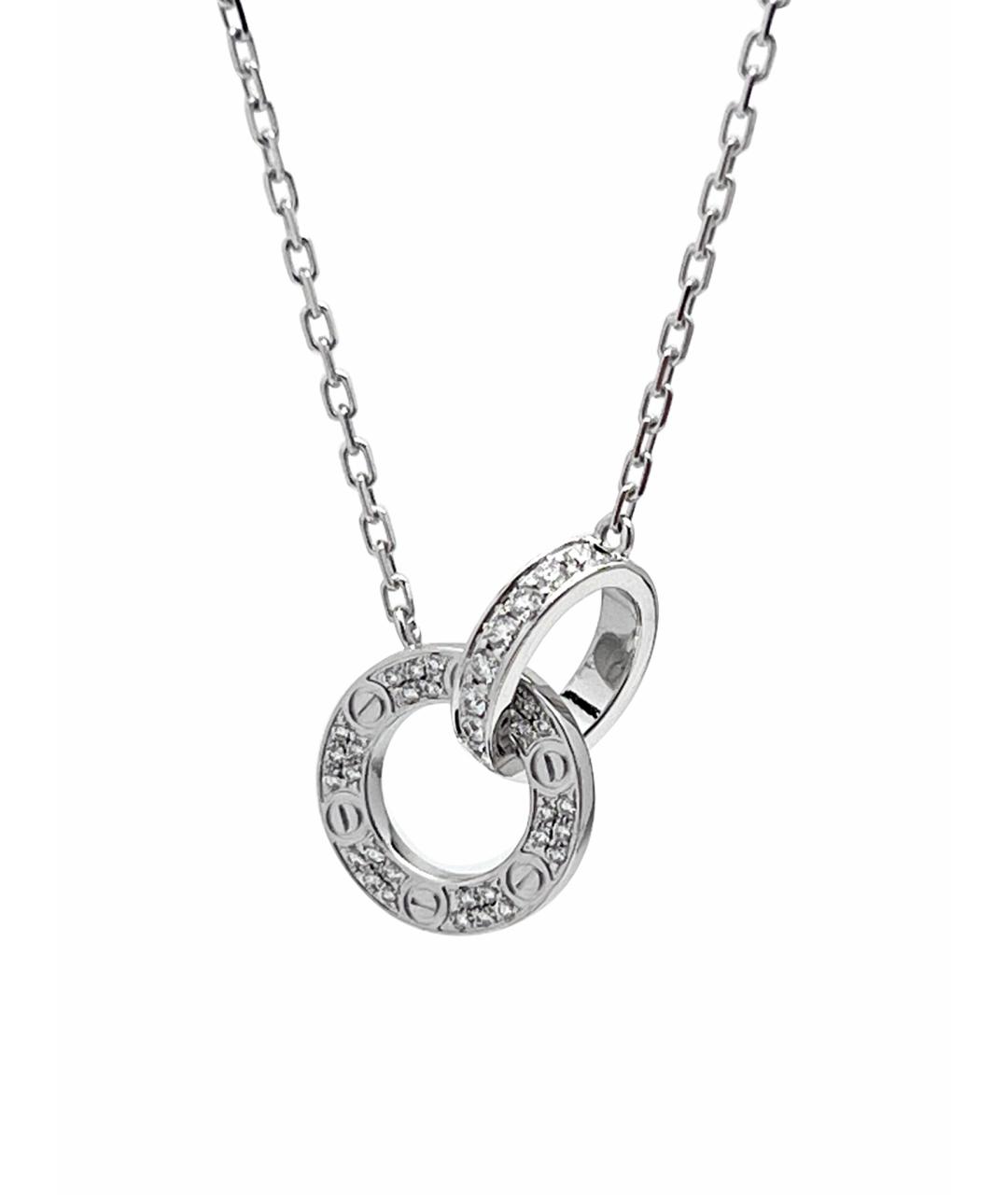 CARTIER Серебряное колье из белого золота, фото 1