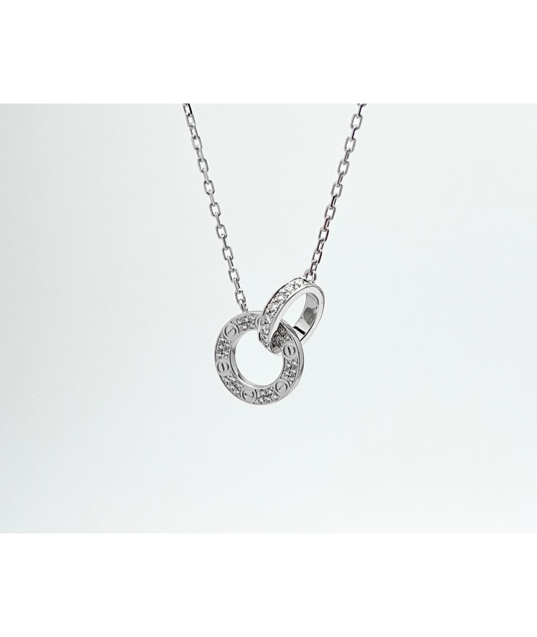CARTIER Серебряное колье из белого золота, фото 4
