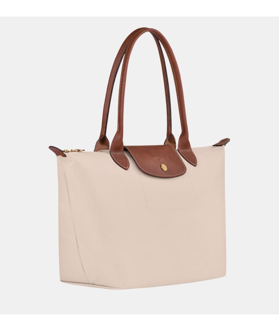 LONGCHAMP Бежевая кожаная сумка тоут, фото 2