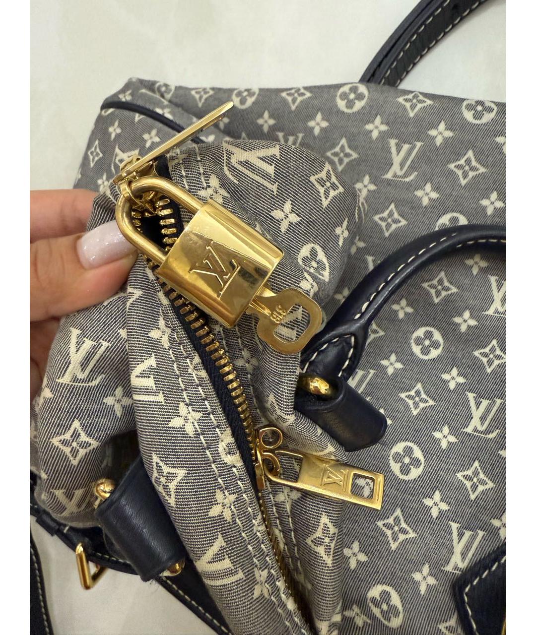 LOUIS VUITTON Синяя сумка тоут, фото 5