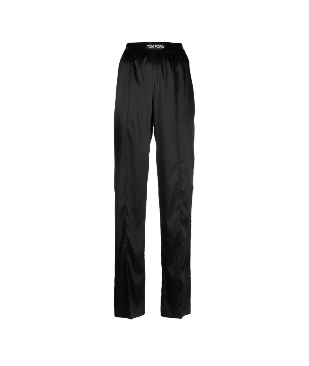 TOM FORD Черные шелковые прямые брюки, фото 8