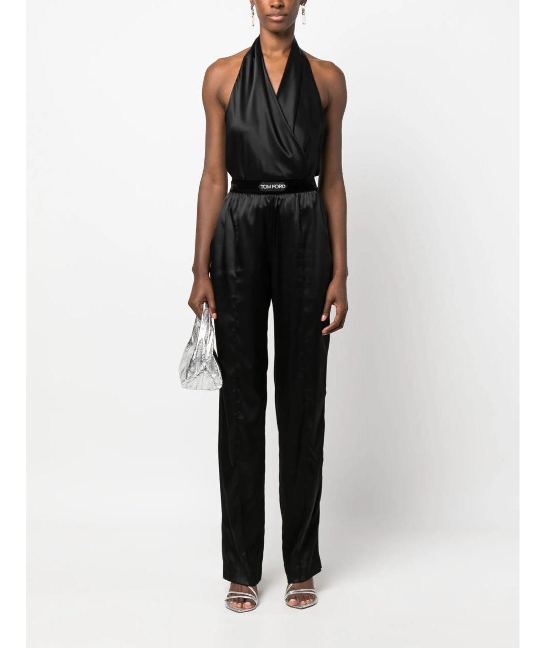 TOM FORD Черные шелковые прямые брюки, фото 7