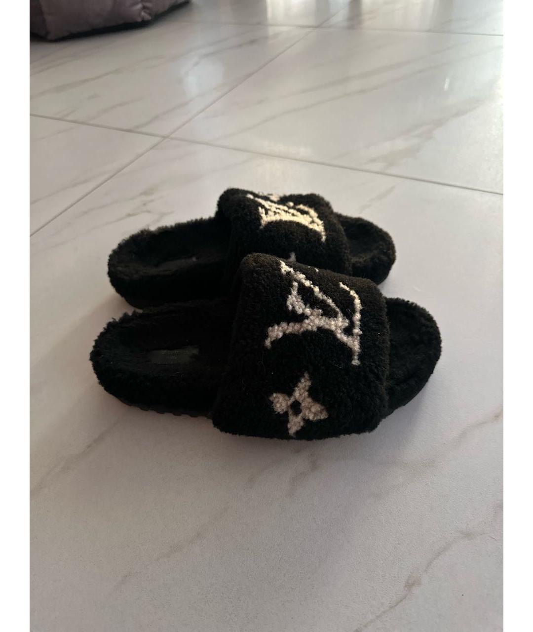 LOUIS VUITTON Черные шлепанцы, фото 6