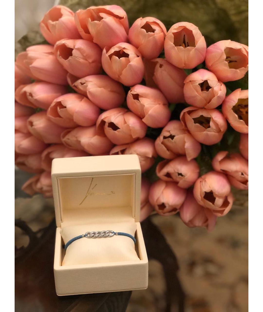 YANA JEWELLERY Голубой браслет из белого золота, фото 2