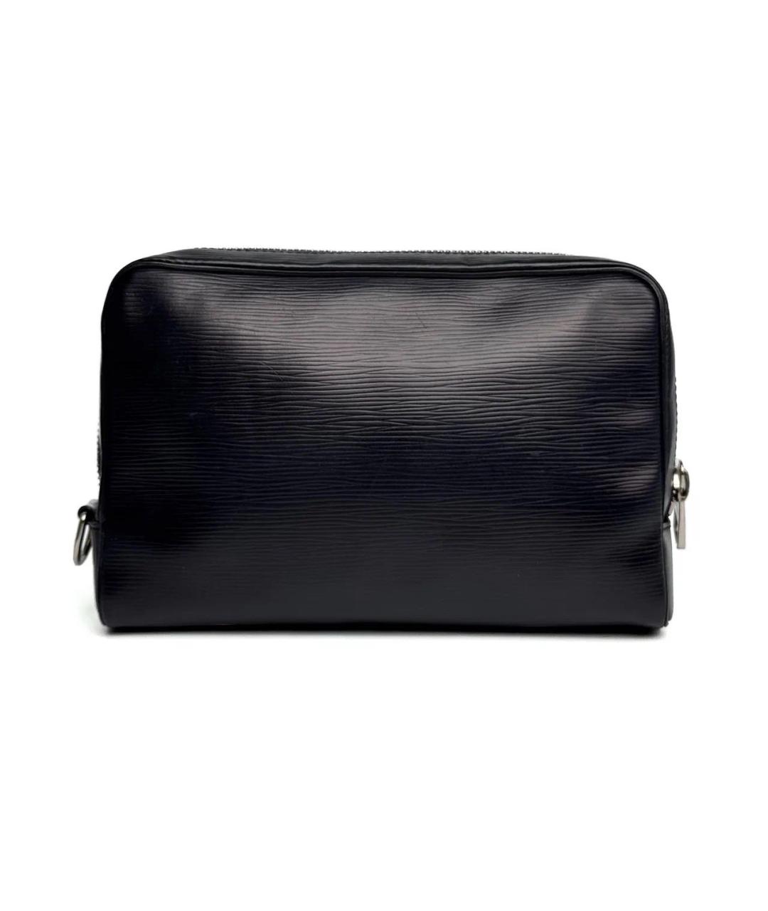 LOUIS VUITTON Темно-синяя кожаная барсетка, фото 2