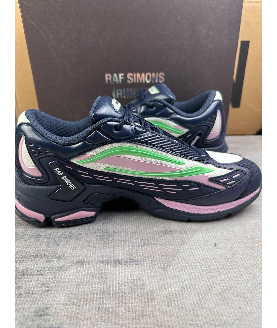 RAF SIMONS Мульти низкие кроссовки / кеды из лакированной кожи, фото 4
