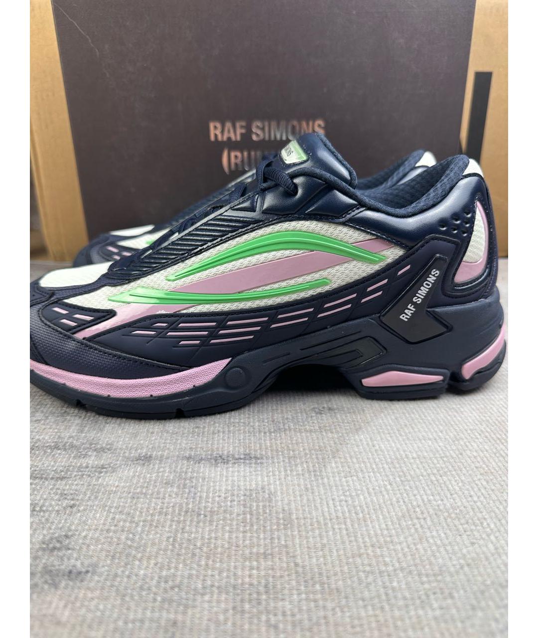 RAF SIMONS Мульти низкие кроссовки / кеды из лакированной кожи, фото 6