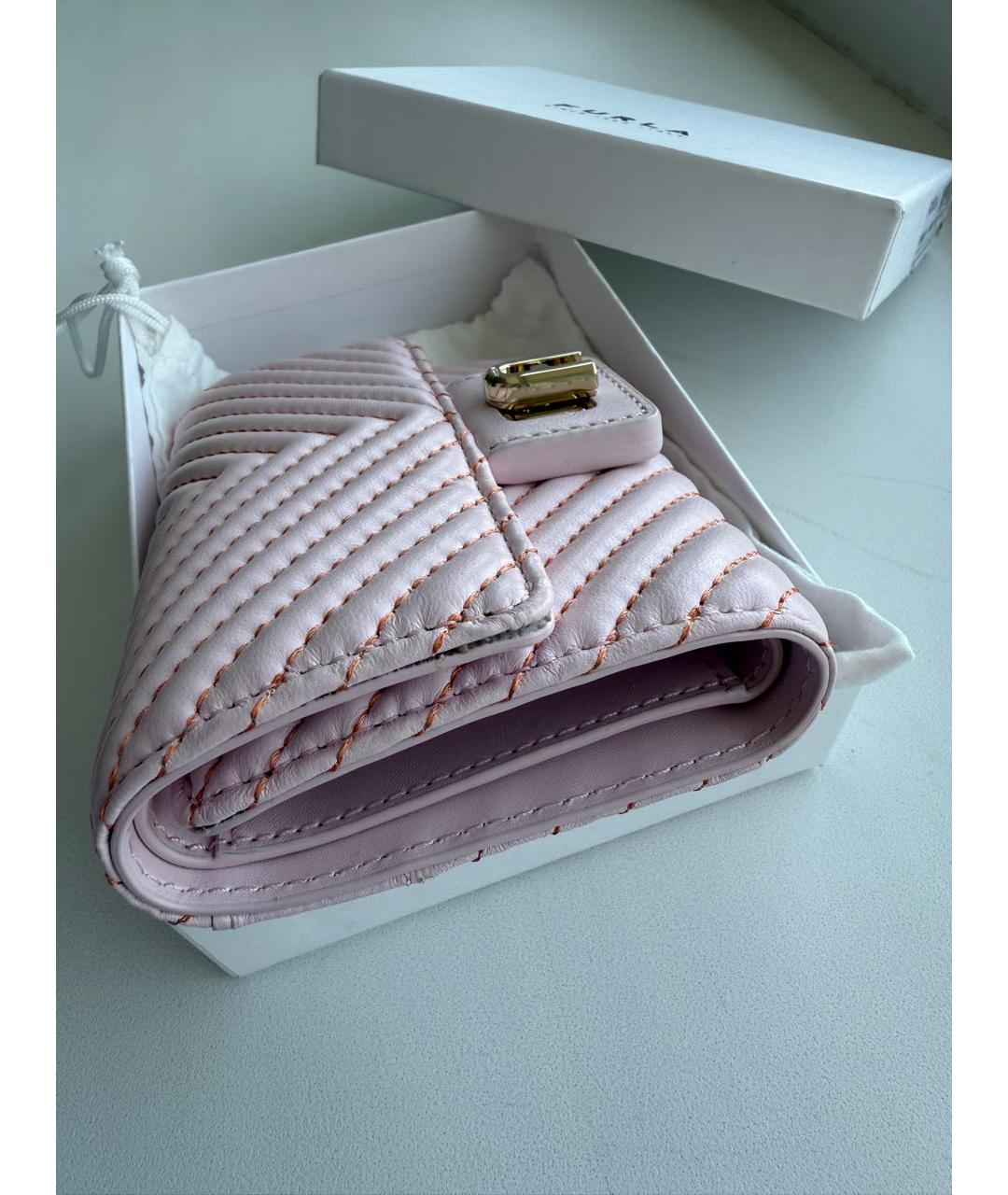 FURLA Розовый кожаный кошелек, фото 7