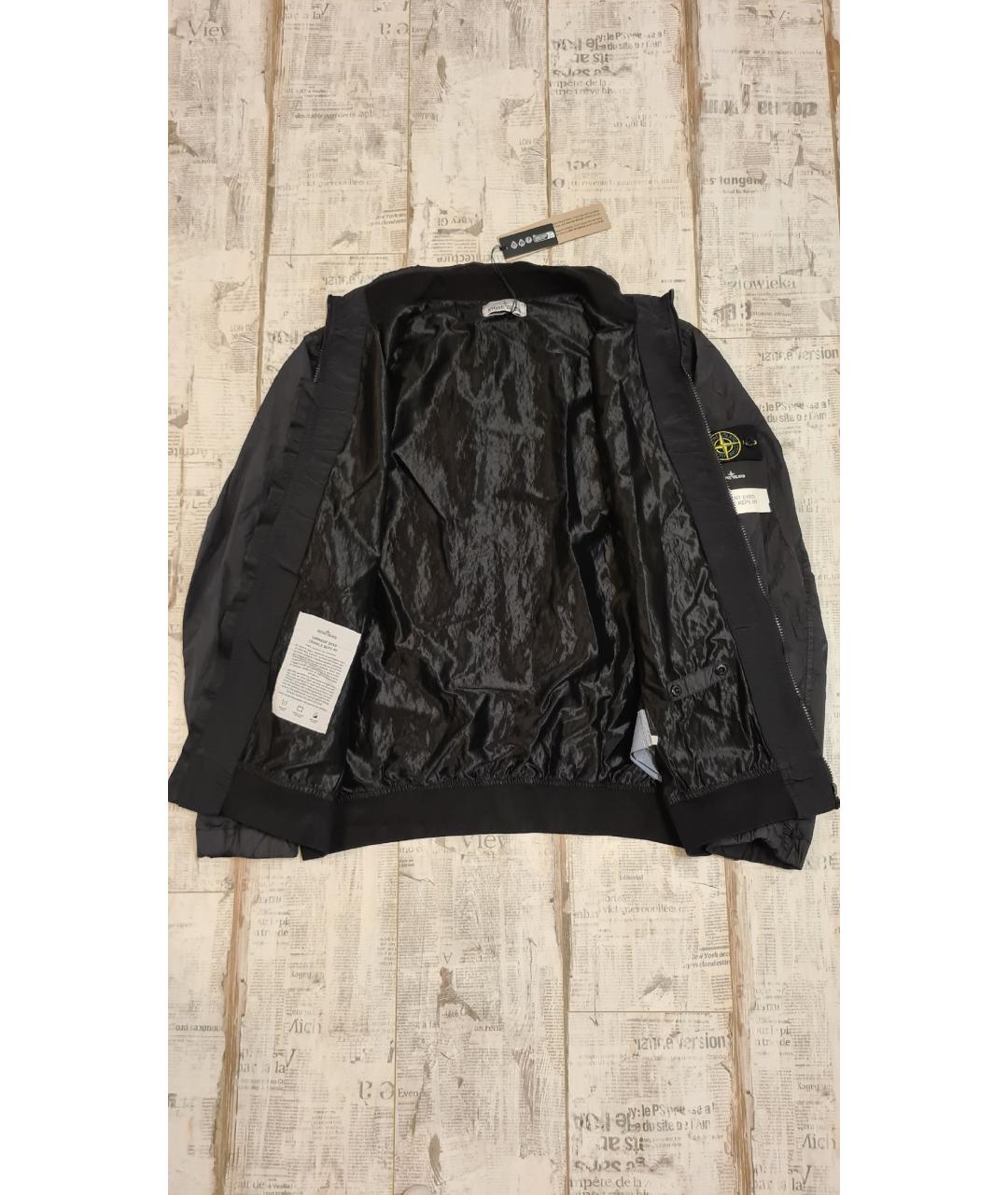 STONE ISLAND Черная хлопковая куртка, фото 5