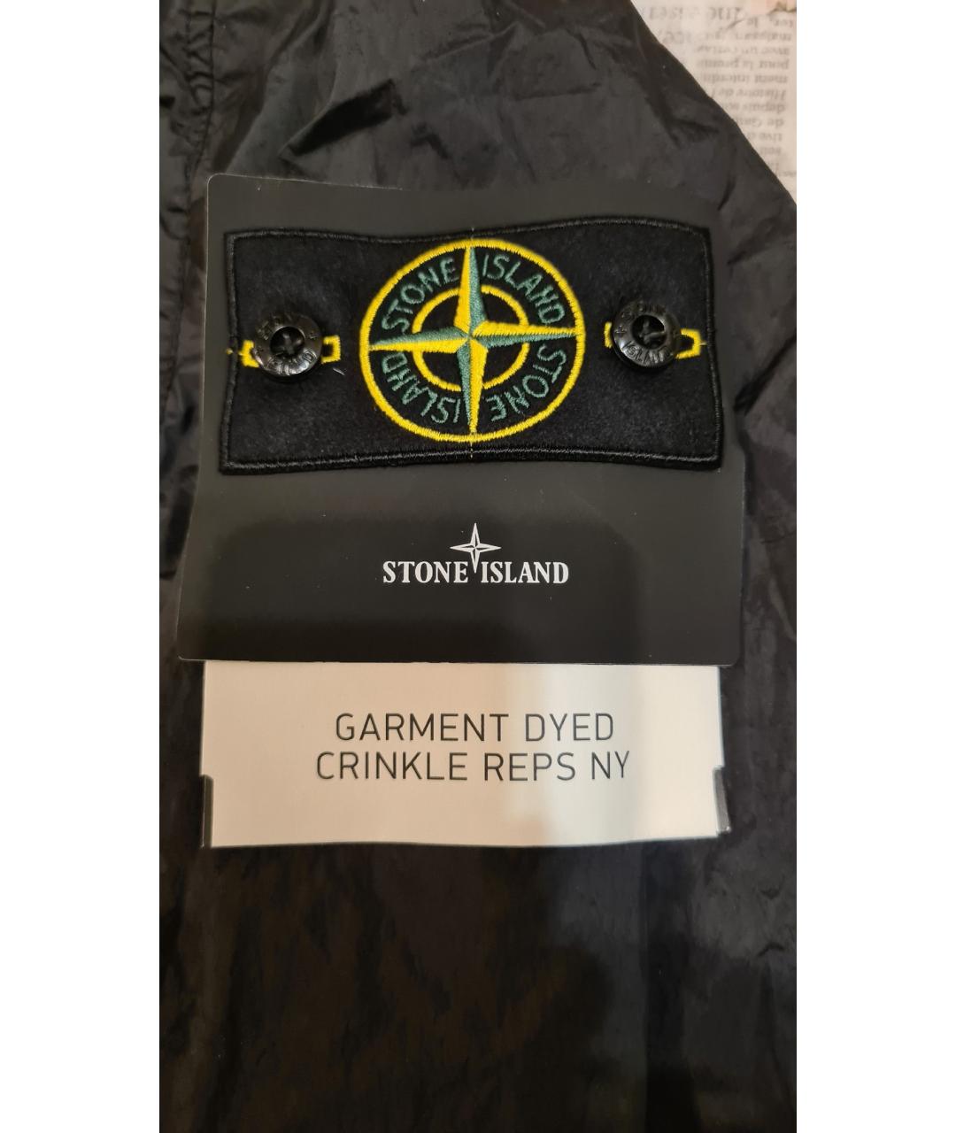 STONE ISLAND Черная хлопковая куртка, фото 4